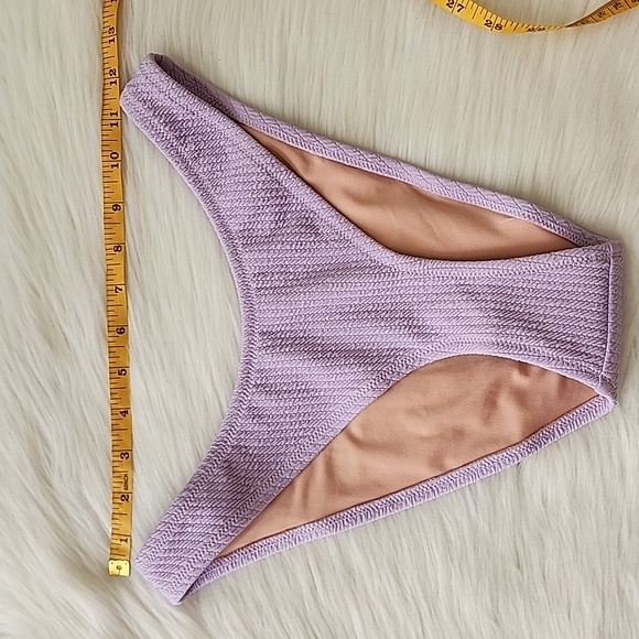 J. CREW Textured Curved-Waist Cheeky Bikini Bottom Women's SMALL NWT - Picture 5 of 11